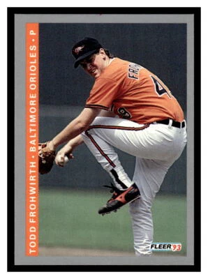 1993 Fleer  #166 Todd Frohwirth - Baltimore Orioles - Image 1 of 2
