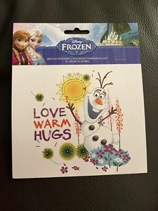 Abrazos Disney Frozen Olaf I Love Iron On Transfer NUEVO - Imagen 1 de 2