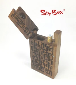 SkyBox® panchina con battitore stile sigaretta - incisione laser, quadrati - Foto 1 di 3