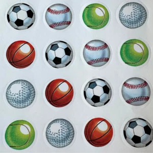 Sport Sticker Balls  4x6 inch Sticker Sheets 20 stickers per sheet - Picture 1 of 2
