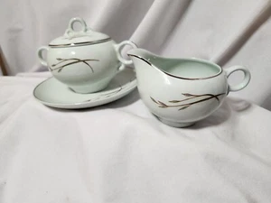 Universal Ballerina Mist, Echo Pattern, Sugar Bowl, Creamer, & Dish Set, Vintage - Picture 1 of 13