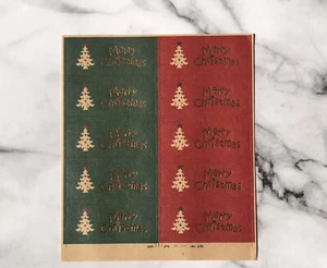 40 Merry Christmas Kraft Seal Stickers Favour Box Gift Present - Picture 1 of 3