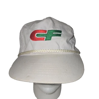 Vintage CF Strapback Consolidated Freightways Tonkin White Rope Trucker Hat Cap - Image 1 of 4