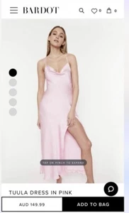Bardot Tuula Midi Dress Pink Size 10 - Picture 1 of 4