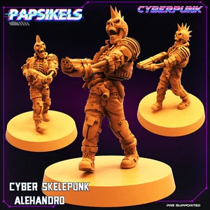 Skull Punk Alehandro | Papsikels | | RPG D&D Wargaming 3D Printed Mini - Picture 1 of 1