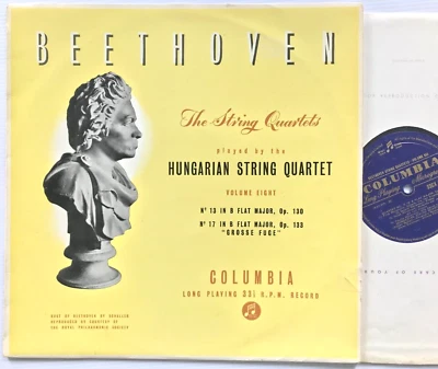 Beethoven String Quartets 13, 17 - Hungarian String Quartet Columbia 33CX 1405  - Image 1 of 4