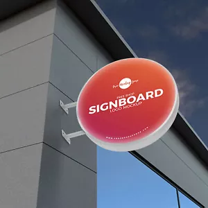 60cm Blank Round LED Lightbox / Circular Projecting Lightbox /Signs Double Sided - Picture 1 of 16