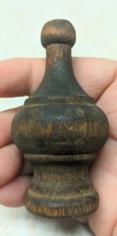 Vintage or Antique Oak Clock Part Finial 3 1/8" Tall Cover
