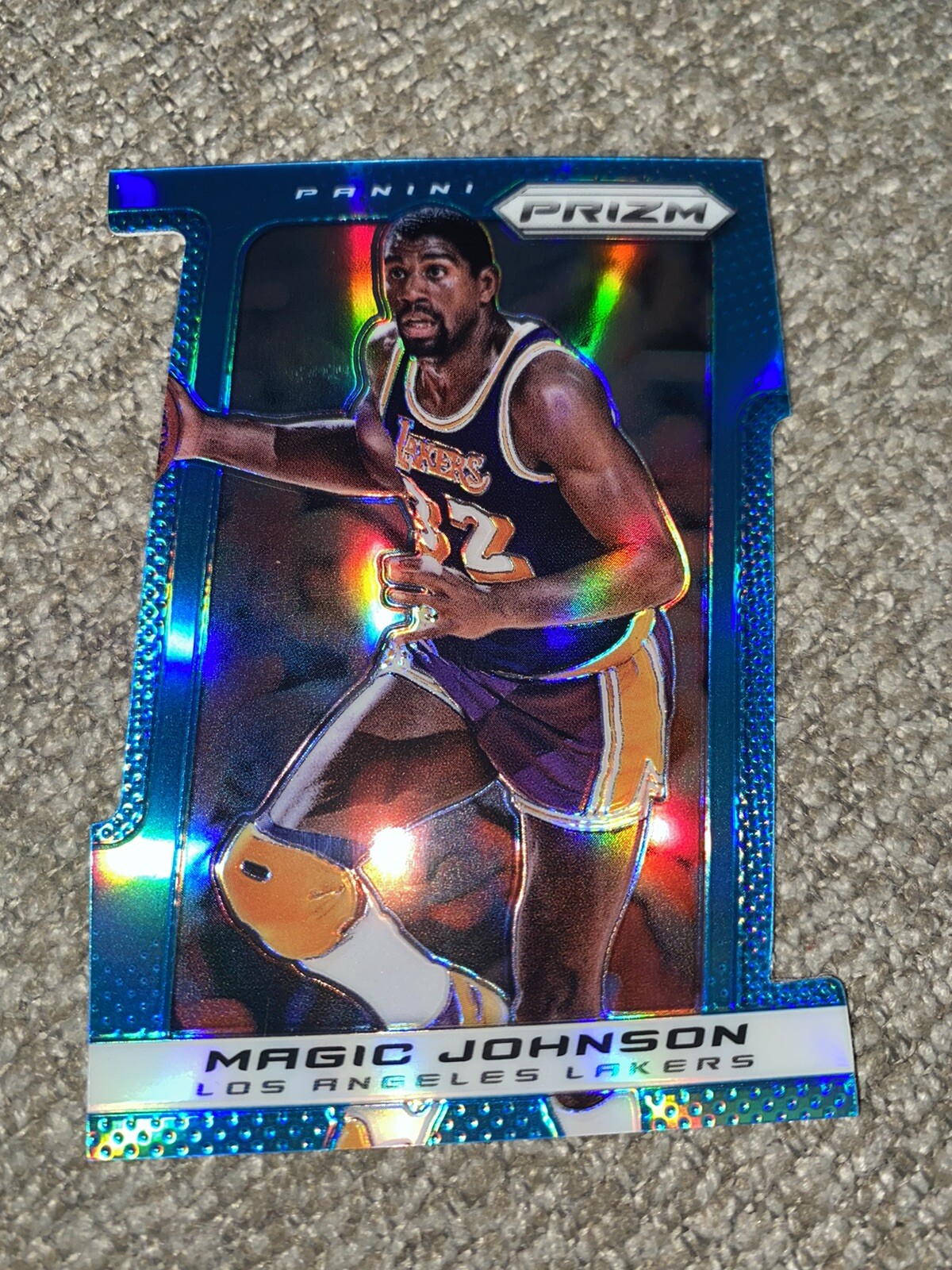 Magic Johnson 2013-14 Prizm Light Blue Die/Cut Refractor #’d/199