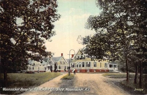 Postkarte RI: Woonsocket Hospital, Woonsocket, Rhode Island, DB 1910er - Bild 1 von 2