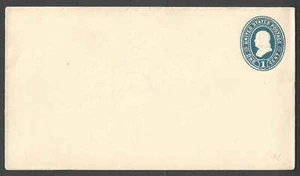 1894 U295 1c Dark Blue On White Mint Entire Die 83 Size 10 - Picture 1 of 1