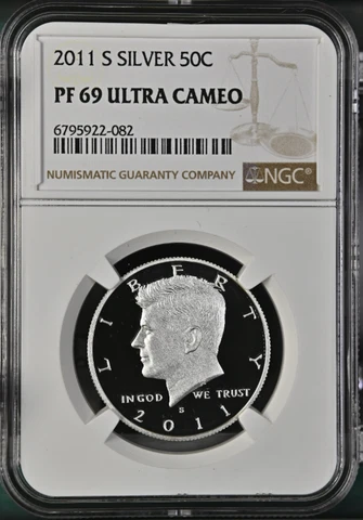 2011 S Silver Kennedy Half Dollar NGC PF69 Ultra Cameo Cover