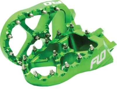 Par de estriberas de conductor serie Flo Pro verde Honda CR250R 2004-2008 Foto 1 de 4