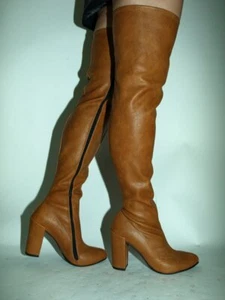 Handmade Kunstleder  braun , Gr. 40 - 47 RV, neu, 11 cm Absatz,  Poland - Bild 1 von 2