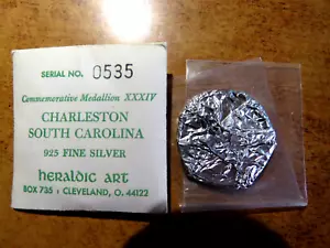 Medaglia Arte Araldica: "CHARLESTON S. CAROLINA" Super Gemma FDC Confezione Originale D8 - Foto 1 di 4