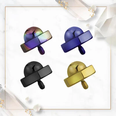 Tuerca de tornillo hexagonal superior microdérmica 16G 6 mm acero quirúrgico PVD Foto 1 de 4