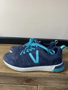 Vionic Nubuck Rechelle Sneakers Women’s 9 Blue Suede Multicolor NBK Shoes - Picture 1 of 10