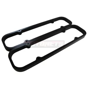 Pontiac Black Aluminum Valve Cover Spacer 1" Riser 326 350 389 400 455 StreetRod - Picture 1 of 1