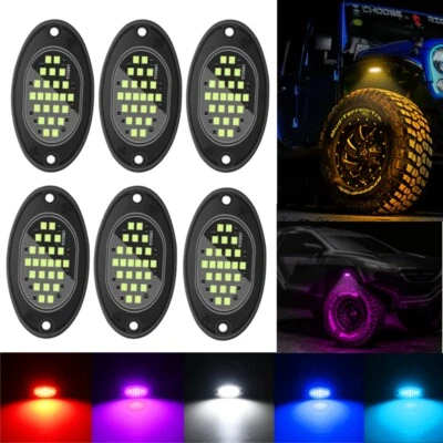 6Pcs 24LED Single Color Car Chassis Lights Rock Lights Underbody Universal Lamps - Image 1 of 4