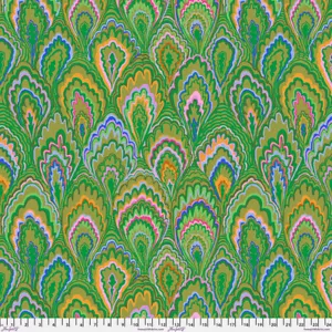 KAFFE FASSETT MARMOR JAKOBSMUSCHELN GP207 GRÜN ABSTRAKT BAUMWOLLSTOFF 1/2 YD - Bild 1 von 1