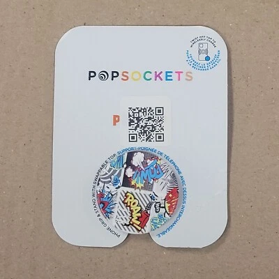 PopSocket Comic Design Collapsible Grip Stand Universal Phones and Tablet Holder - Image 1 of 4