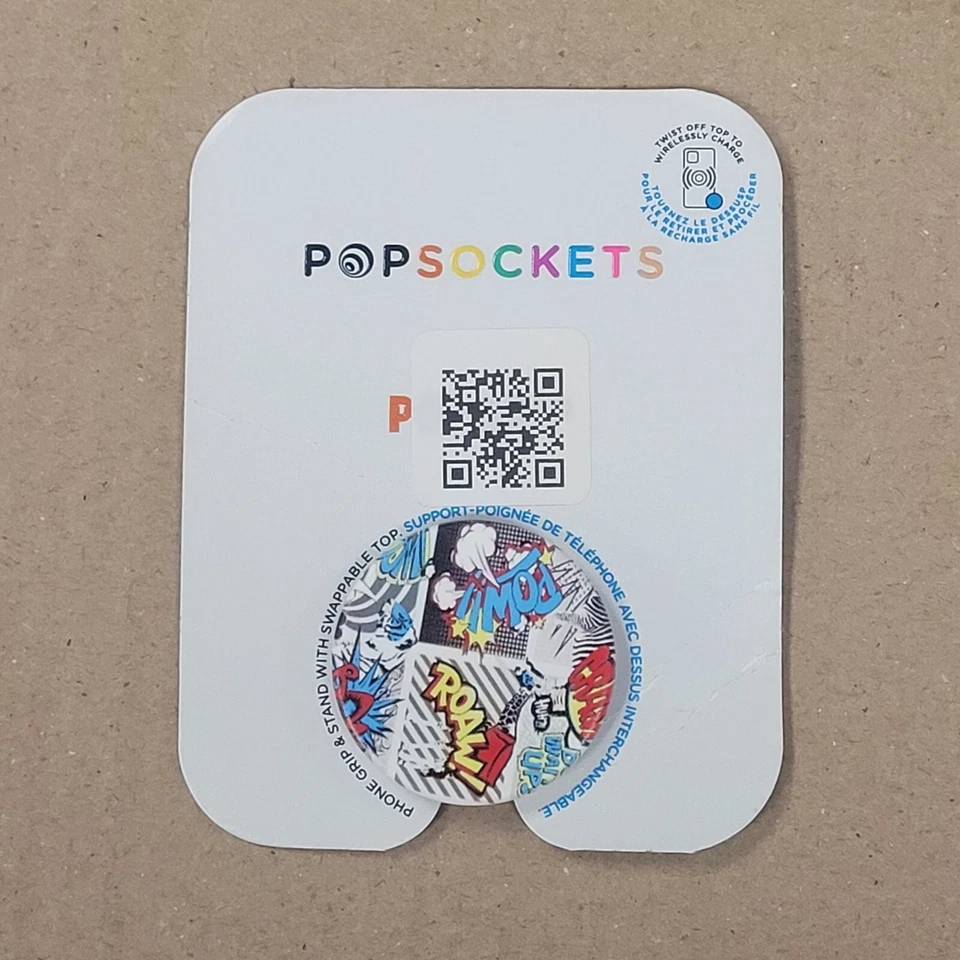 PopSocket Comic Design Collapsible Grip Stand Universal Phones and Tablet Holder - Image 1 of 4