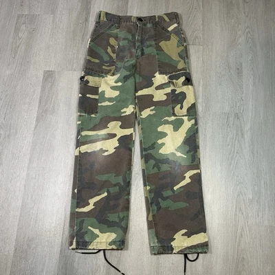Vintage Liberty Green Camo Camouflage Cargo Pants Kids Size Large USA Made  - Image 1 of 4