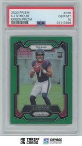 2023 Panini Prizm Rookie Green Prizm C.J. Stroud PSA 10 #339 Houston Texans - Picture 1 of 3