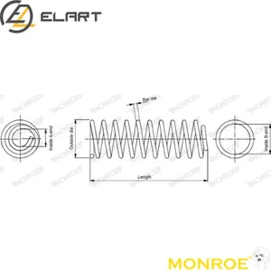 COIL SPRING SE3565 FOR VOLVO S40/II V50 C70/Convertible C30 D4204T2 2.0L 4cyl - Picture 1 of 8