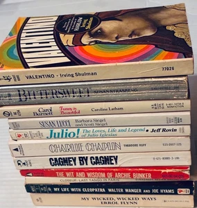 Vintage Celebrity Hollywood Autobiography & Biography Paperback Books (12) - Picture 1 of 13