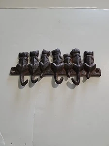Metal Works Iron Cats Wall Art Tail Hooks - Picture 1 of 4