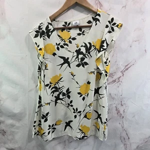 Cabi Shirt Damen klein weiß schwarz gelb Tank Bluse 3963 V Rüschen Vogelbeobachter - Bild 1 von 10