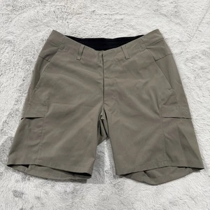 Lululemon Cargo Shorts Mens 33 Gray Stretch Zipper Pocket Outdoor Casual Hiking - Picture 1 of 12