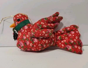 Vintage Fabric Bird Christmas Ornament - Picture 1 of 9