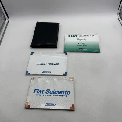 LIBRETTO USO E MANUTENZIONE FIAT SEICENTO 600 2000 ITALIANO ORIGINALE UM-414 - Immagine 1 di 4