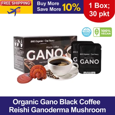 Organic Gano Black Coffee with Reishi Ganoderma Mushroom For Immune Support - Image 1 of 2