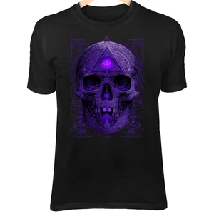 Camiseta Third Eye Skull II - Resplandor Púrpura, Símbolos Ocultos, Arte del Despertar Arcano - Imagen 1 de 5