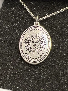 Euphony Jewelry .925 Sterling Silver Sun Pendant w/ 22“ Chain - Brand New In Box - Picture 1 of 5