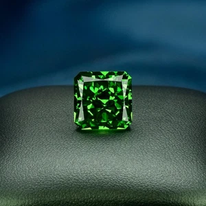 4.90 Ct GIE Certified Natural Flawless Green Zircon Asscher Cut Loose Gemstone - Picture 1 of 4