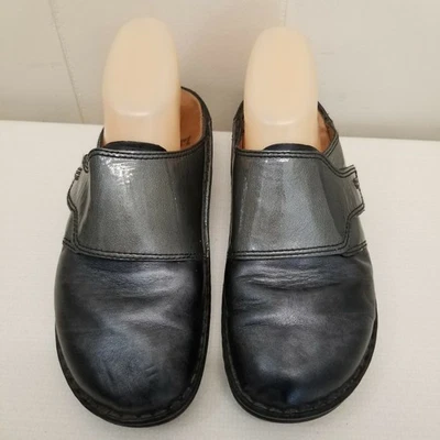 Finn комфорта сабо AUSSEE монах ремень кожи Mules 39D 8 серебро серый - Изображение 1 из 4