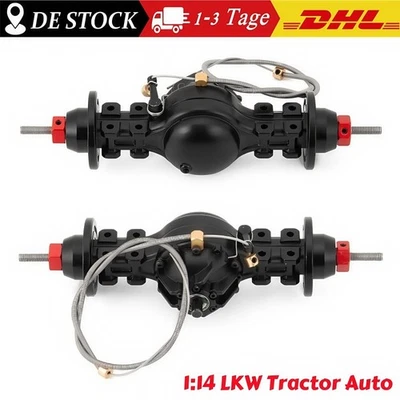 Metall Vorderachse Hinterachse Achse für Tamiya Truck RC 1/14 LKW Tractor Auto! - Bild 1 von 4