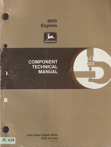 JL628 John Deere 8955 Manuale Tecnico Componenti Motori (1987) CTM-10 - Foto 1 di 1