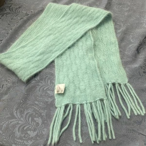 ANGORA Rabbit Hair Womens Scarf Pastel Mint Color - Picture 1 of 10