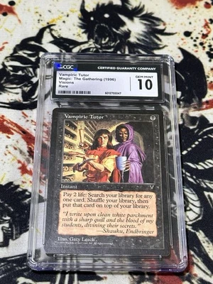 Vampiric Tutor CGC 10 POP 7 Visions Magic the Gathering VINTAGE MTG VERY RARE!!! - Image 1 of 4