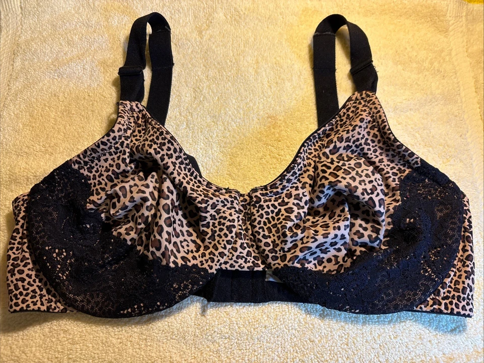 Sujetador Olga 5001 Talla 38D Leopardo con Encaje Con Aros Sin Almohadilla Minimizador FR/SHP Foto 1 de 4