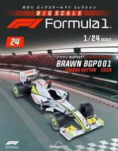 1/24 DeAGOSTINI Big Scale F1 #24 Brawn BGP001 Jenson Button 2009 F/S JAPAN - Picture 1 of 24