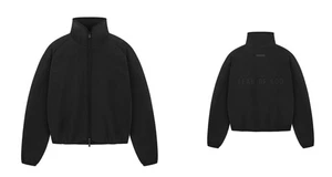 Neu mit Etikett Adidas x Fear of God Athletics schwarze Wildleder Fleece Trainingsjacke Größe L IY0935 - Bild 1 von 16