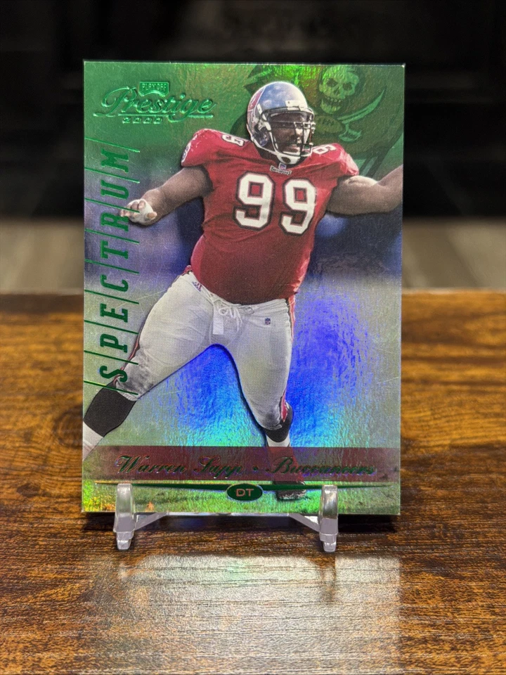 2000 Playoff Prestige #176 Warren Sapp Green Spectrum 24/25  - Image 1 of 2