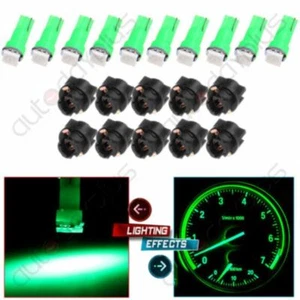For 10 T5 Green Led 5050SMD Dashboard Dash Gauge Instrument Panel Light w/Socket - Picture 1 of 7