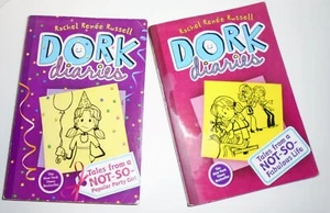 Lot of 2 Dork Diaries Paperback Books Set Rachel Renée Russel 1 & 2 - Picture 1 of 6